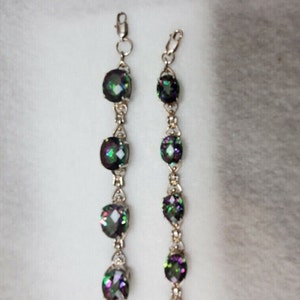 Mystic Fire Topaz Sterling Silver Bracelet oval