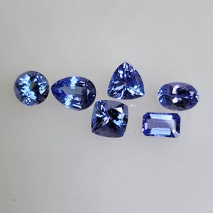 Natural Tanzanite Loose gemstone Assorted Sizes and Shapes