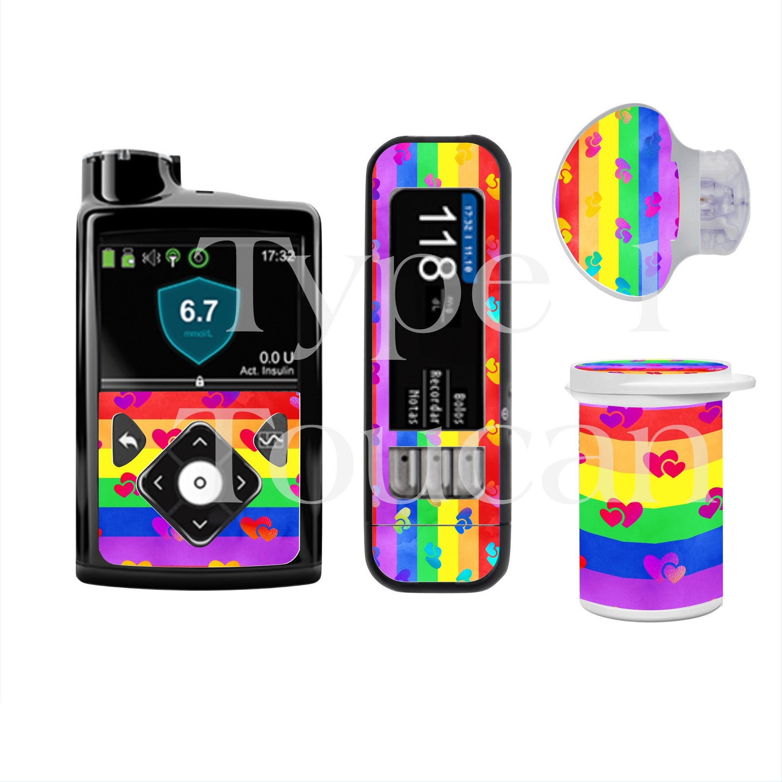 Pride Valentines Diabetes Stickers G6 Omnipod Etsy