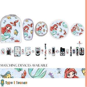 Mermaid | Diabetes Stickers | Dexcom Sticker Omnipod Freestyle Libre Tslim Enlite Minimed Medtronic Pump Contour Vinyl Decal