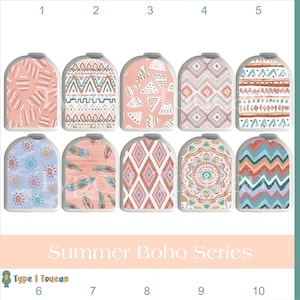 Summer Boho Omnipod Stickers, Omnipod Dash Stickers, Omnipod 5 Stickers, Omnipod Eros Stickers, Pod Stickers, Womens Omnipod Stickers