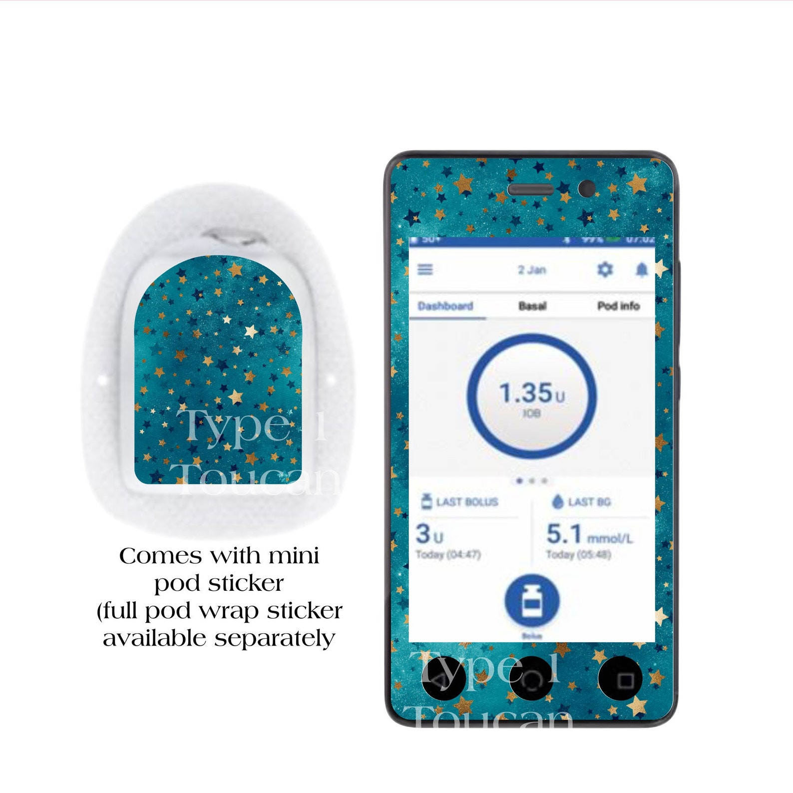 Omnipod Dash PDM Sticker Cover or Original Omnipod PDM Sticker Etsy