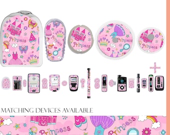 Conte de fées princesse | Stickers diabète | Sticker Dexcom G6 Stickers Omnipod Freestyle Libre Couvercle de pompe Tslim Medtronic Enlite Minimed