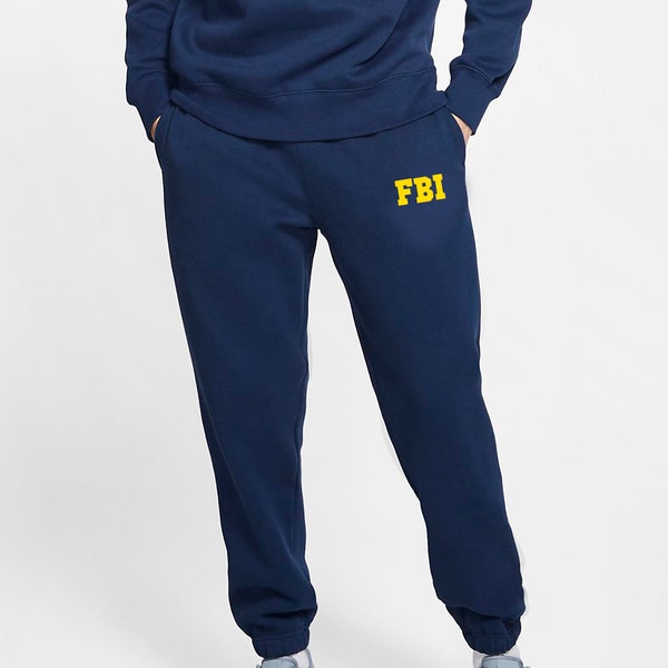 FBI Joggers - Federal Bureau of Investigation Sweat Pants  - Adult and Youth Sizes - Unisex Sweats Suit - Costume Fan - Sweatpants