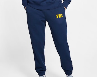 FBI Joggers - Federal Bureau of Investigation Sweat Pants  - Adult and Youth Sizes - Unisex Sweats Suit - Costume Fan - Sweatpants