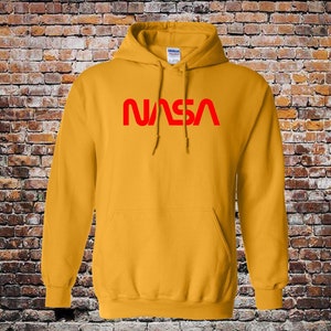 NASA Worm Design Hoodie - Space Hoodie - All Colors Available - Youth and Adult Sizes - NASA Hoodie - Officially Licensed