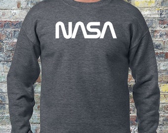 NASA Worm Design Sweatshirt Space Sweater All Colors | Etsy