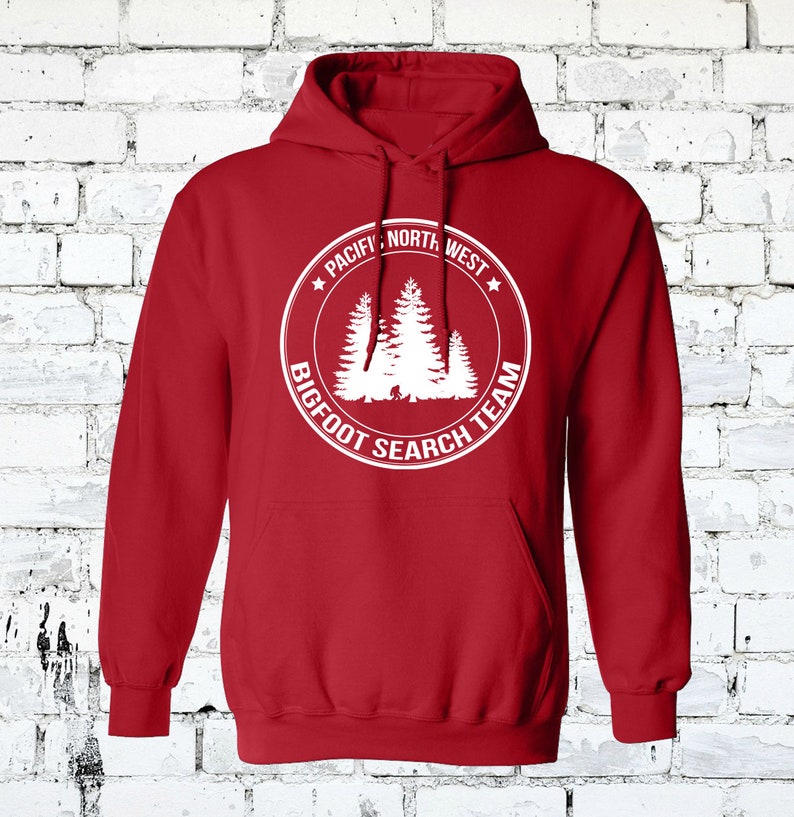 Pacific Northwest Official Bigfoot Search Team Hoodie SASQUATCH Search Team Pullover All Colors and Sizes Adult and Youth image 8