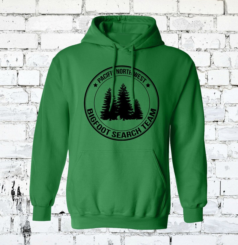 Pacific Northwest Official Bigfoot Search Team Hoodie SASQUATCH Search Team Pullover All Colors and Sizes Adult and Youth image 3