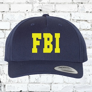 FBI Agent Snap Back Hat - Field Agent Cap - Realistic Costume Addition - Customizable Federal Bureau of Investigation Headwear