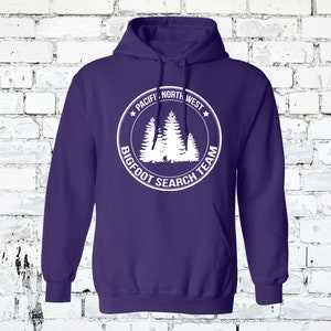 Pacific Northwest Official Bigfoot Search Team Hoodie SASQUATCH Search Team Pullover All Colors and Sizes Adult and Youth image 7