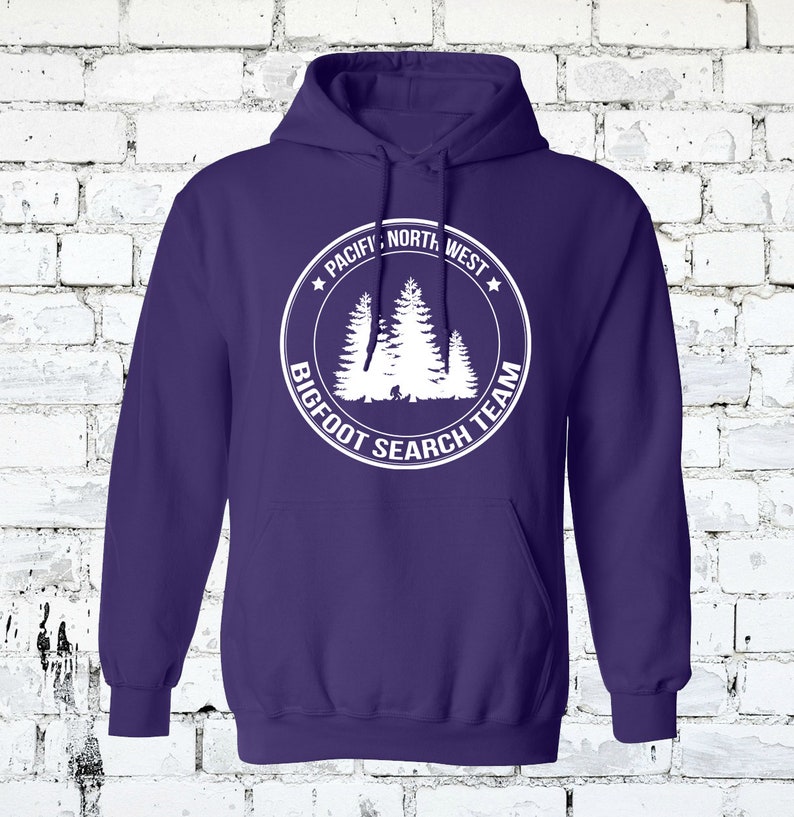 Pacific Northwest Official Bigfoot Search Team Hoodie SASQUATCH Search Team Pullover All Colors and Sizes Adult and Youth image 7