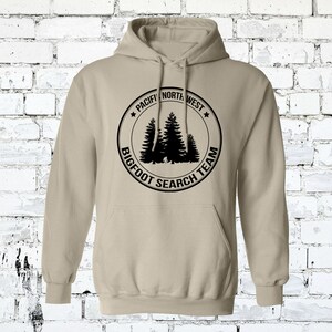 Pacific Northwest Official Bigfoot Search Team Hoodie SASQUATCH Search Team Pullover All Colors and Sizes Adult and Youth image 10