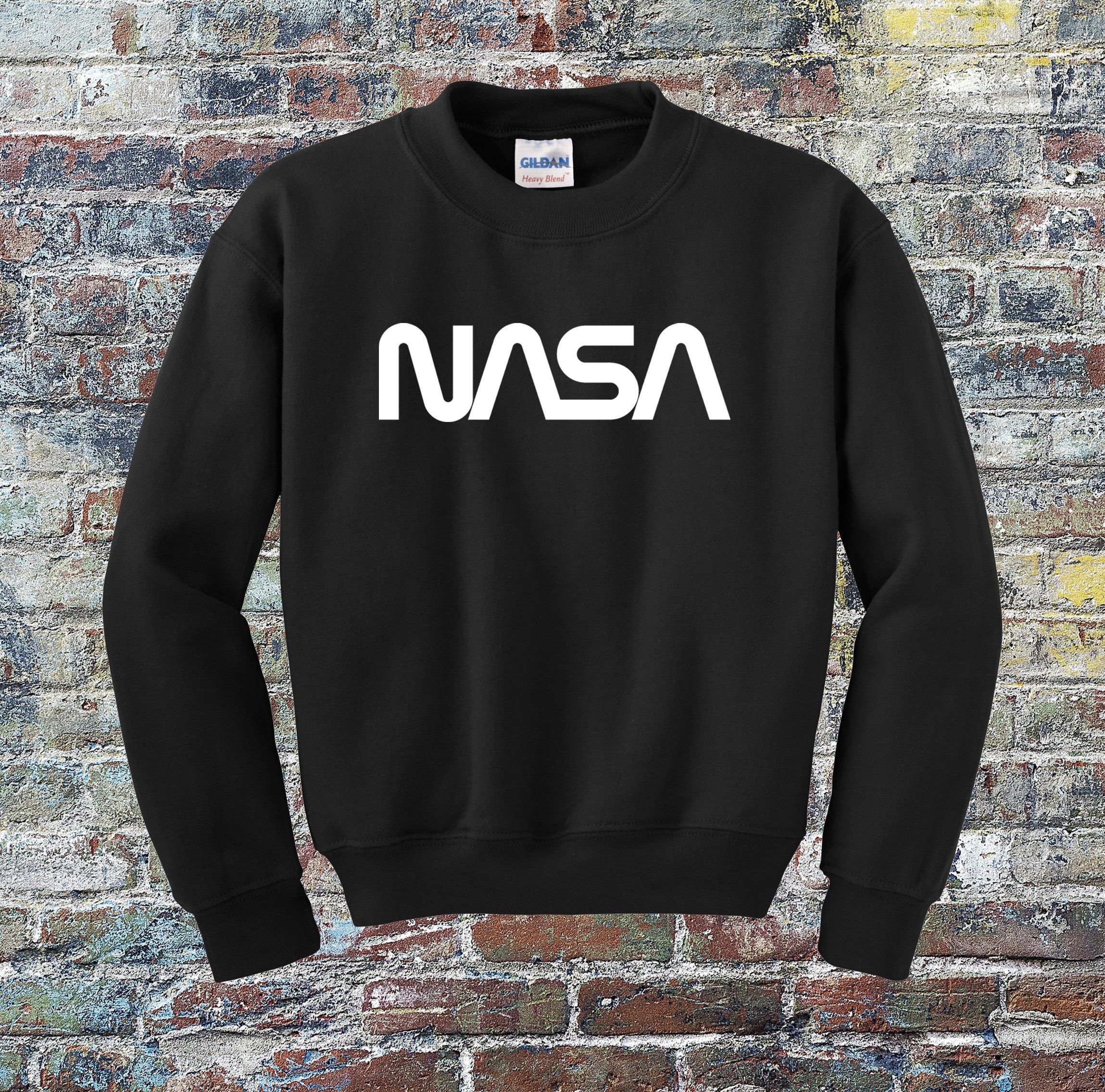 NASA Worm Design Sweatshirt Space Sweater All Colors | Etsy