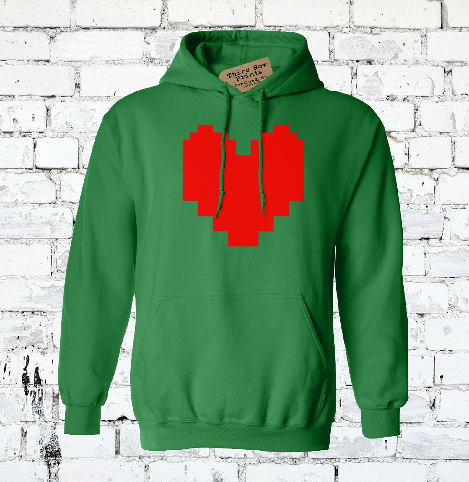 Pixelated Heart Hoodies Chara Frisk Asriel Sans Fan Jumpers | Etsy