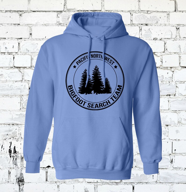 Pacific Northwest Official Bigfoot Search Team Hoodie SASQUATCH Search Team Pullover All Colors and Sizes Adult and Youth image 4