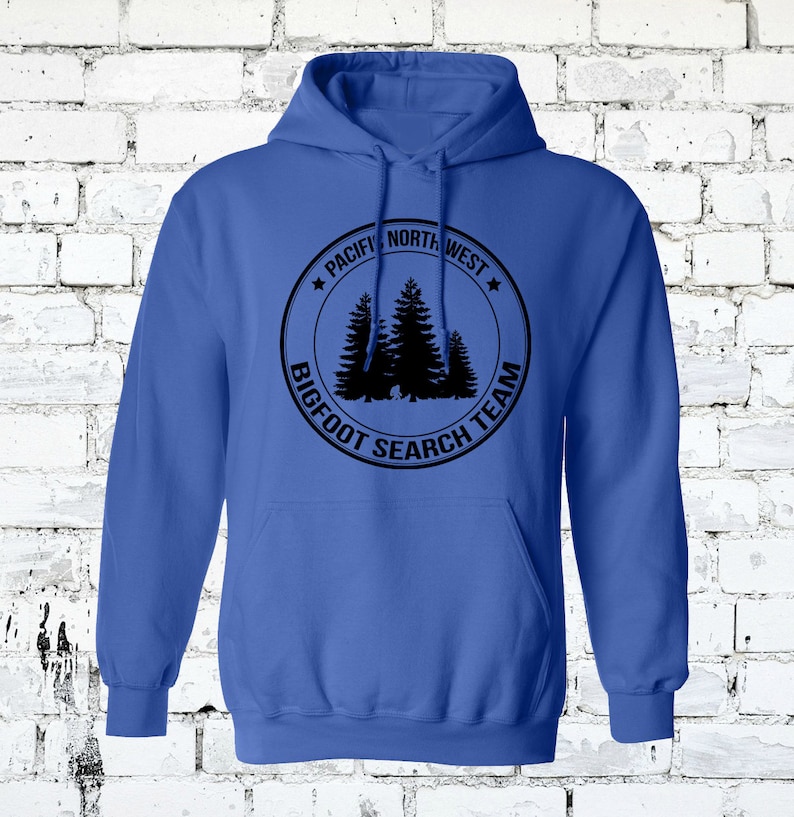 Pacific Northwest Official Bigfoot Search Team Hoodie SASQUATCH Search Team Pullover All Colors and Sizes Adult and Youth image 9