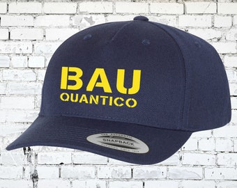 BAU QuanticoFBI Agent Snap Back Hat - Casquette d'agent de terrain - Ajout de costumes réalistes - Couvre-chef personnalisable du Federal Bureau of Investigation