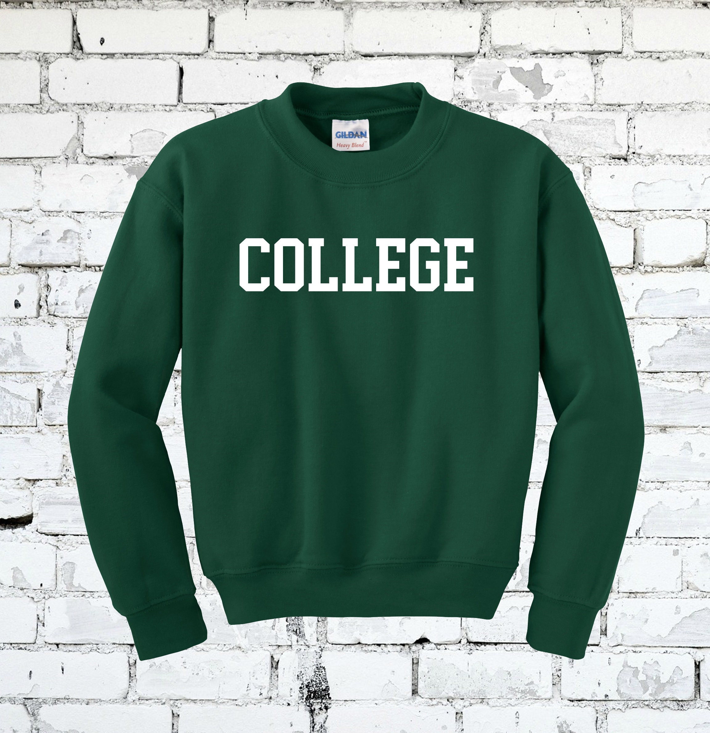 COLLEGE Sweatshirt - Collegiate Sweater Heavy Oz Sweat Crew 