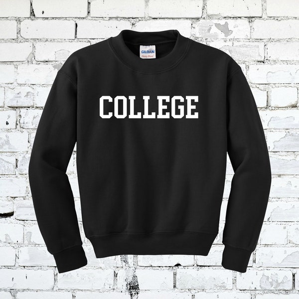 COLLEGE Sweatshirt - Collegiate Sweater - All Colors - All Sizes - Choose your College Color - Fraternity Pullover - Sorority Jumper