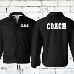 Customizable Coach and Team Jackets - Perfect for Football Basketball Soccer Track & Field Wrestling - Water Resistant Wind Breaker