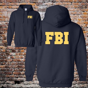 FBI Agent Hoodie - Field Agent Pullover - Realistic Pullover - Customizable Federal Bureau of Investigation - Shirt Sweatshirt Hoodie