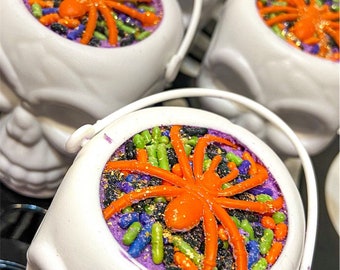 Candy Skull Cauldron Bath Bomb|Halloween Bath Bombs|Christmas Gifts|Bath Bombs|Bath Fizzies|Bath Bombs For Kids|Gifts For Kids|Gifts For Her