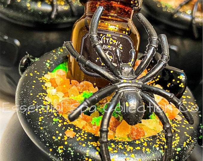 Bubbling Brew Cauldron Bath Bomb-Halloween Bath Bomb-Cauldron Bath Bomb-Halloween Gift-Healing Crystal Gift-Witchy Gift