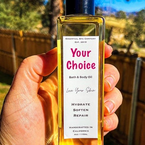 Moisturizing Bath and Body Oil/Choose Your Scent/Gifts For Her/Self Care Gifts/Perfume Oil/Hair Oil/Valentines Day Gifts/Shower Oil