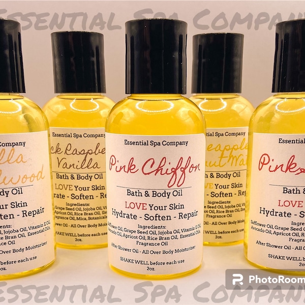 Hydrating Body Oils - 2oz Bath & After Shower Oil - Over 30 Scents