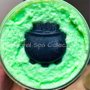 Witches Brew Foaming Sugar Scrub-Whipped Sugar Scrub-Spooky Gift-Body Scrub-Whipped Soap-Exfoliating Body Polish-Gift For Her-Self Care Gift