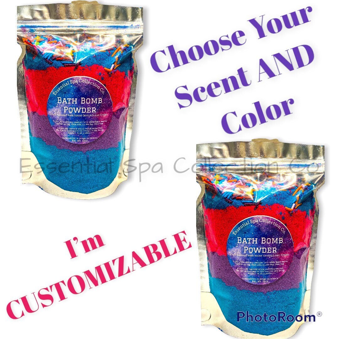 16 Oz CUSTOM Bath Crumble Bath Bomb Powder Gifts for Her Gifts for Kids ...