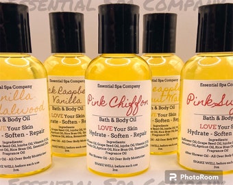 2oz Floral Scented Moisturizing Bath and Body Oils-Over 30 Scents To Choose From-Bath Oil-Body Oil-Gifts For Her-Self Care