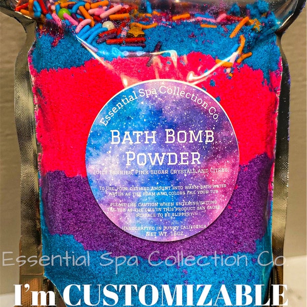 16oz Bath Bomb Crumble,  Choose Your Scent & Color