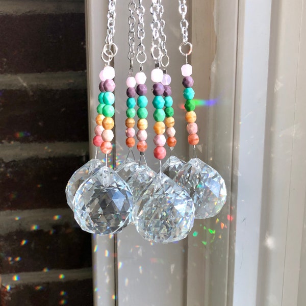 Prism Suncatcher (Medium), Chakra Suncatcher, Rainbow Suncatcher, Crystal Suncatcher, Sun Catcher, Rainbow Maker