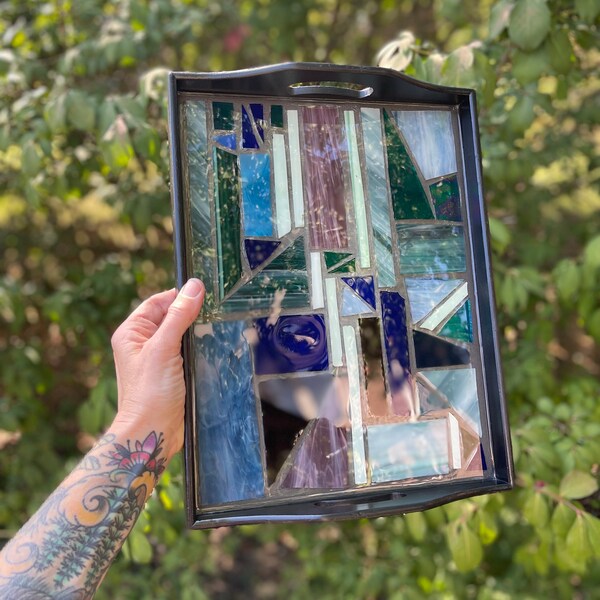 Mosaic Serving Tray Etsy