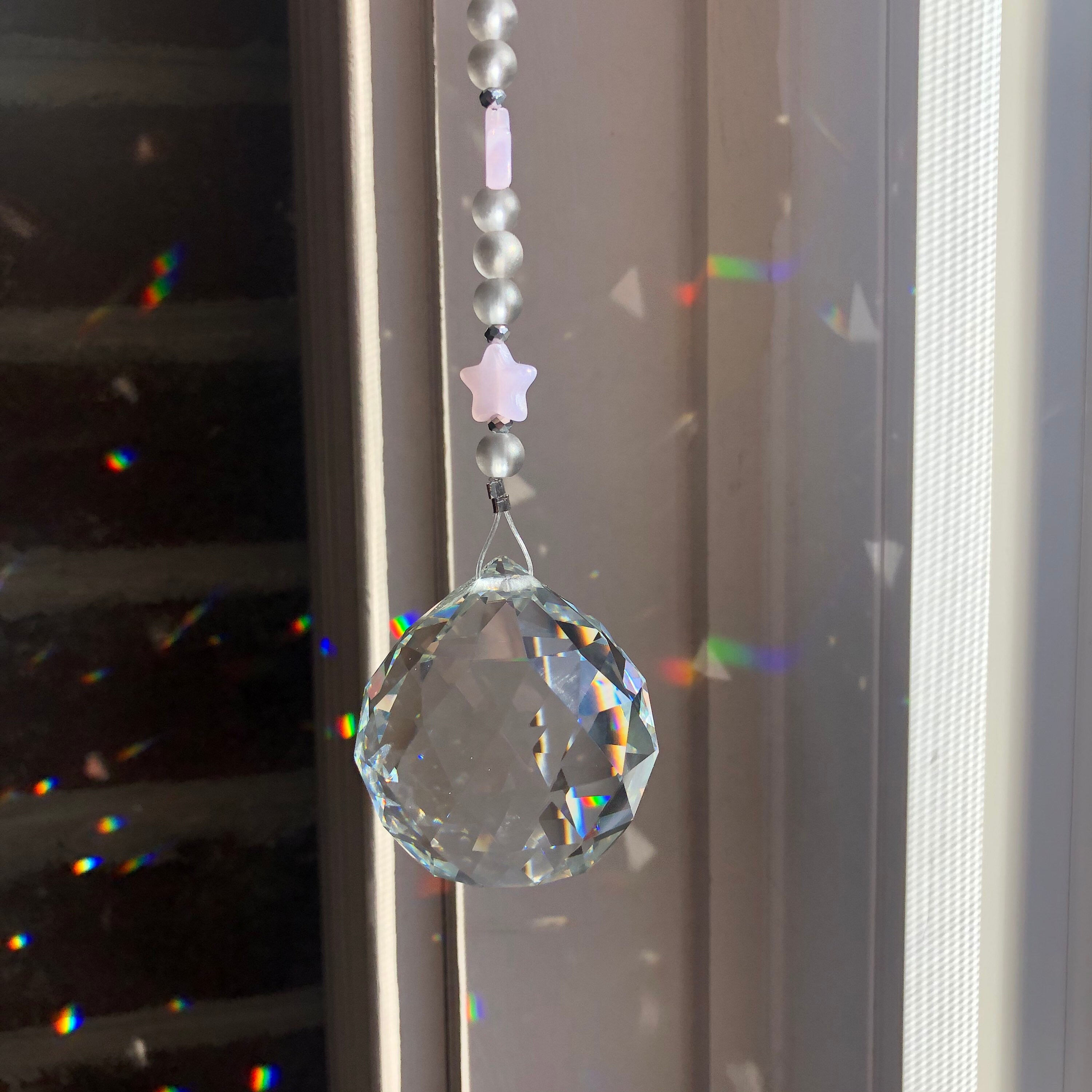 Prism Suncatcher Large Rainbow Suncatcher Crystal Etsy