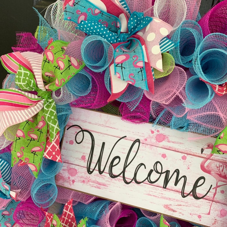 Flamingo Welcome wreathFlamingo Wreath