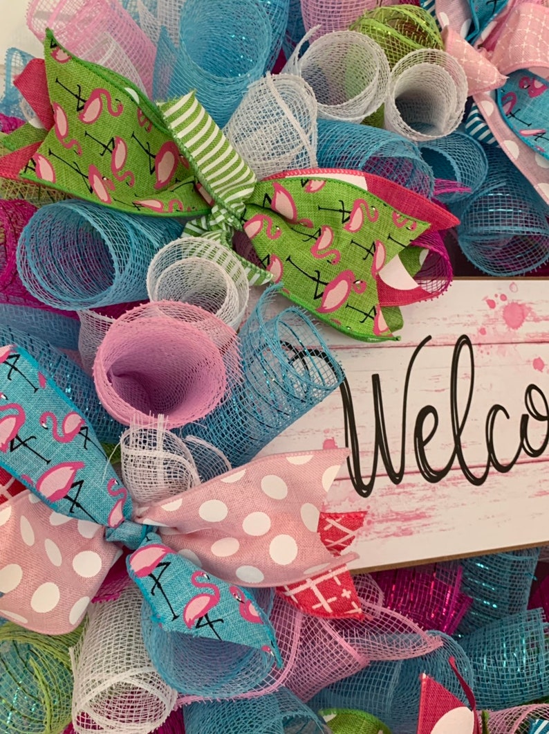 Flamingo Welcome wreathFlamingo Wreath