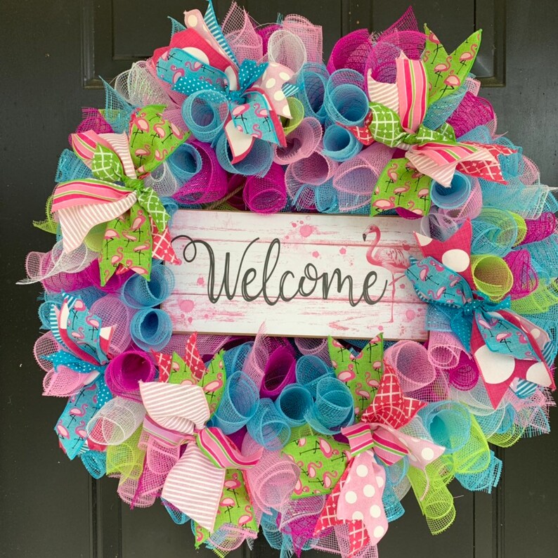 Flamingo Welcome wreathFlamingo Wreath