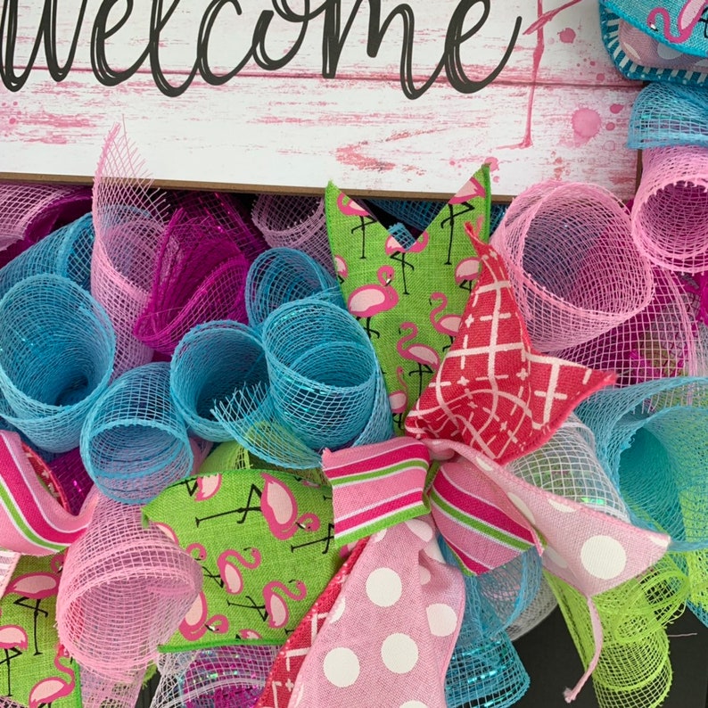 Flamingo Welcome wreathFlamingo Wreath