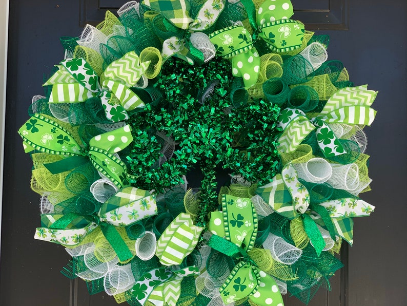 St Patrick's Day Wreath Front Door Wreath Irish Wreath. Etsy