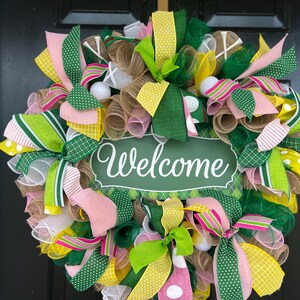 Welcome Masters Golf wreath/Pink Green Wreath Fathers  Day/Retirement Gift