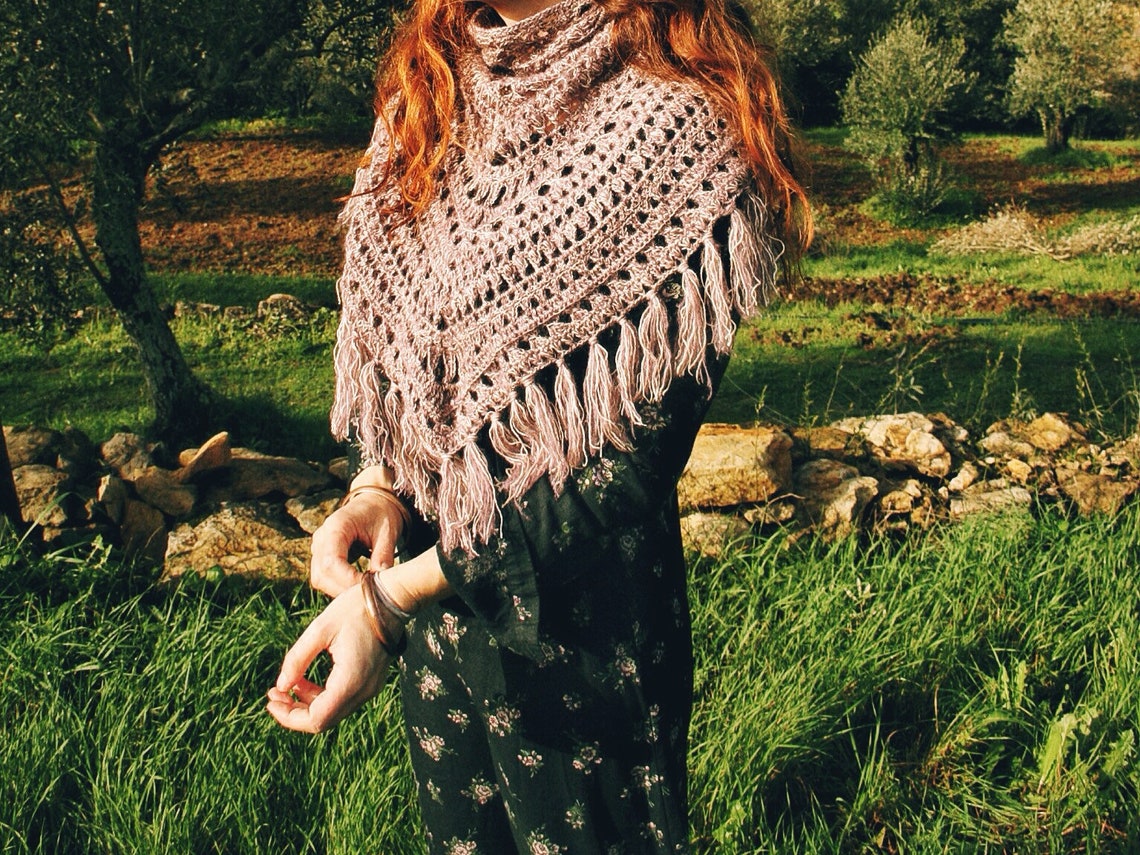 FOLKLORE Crochet Shawl Pattern - Etsy