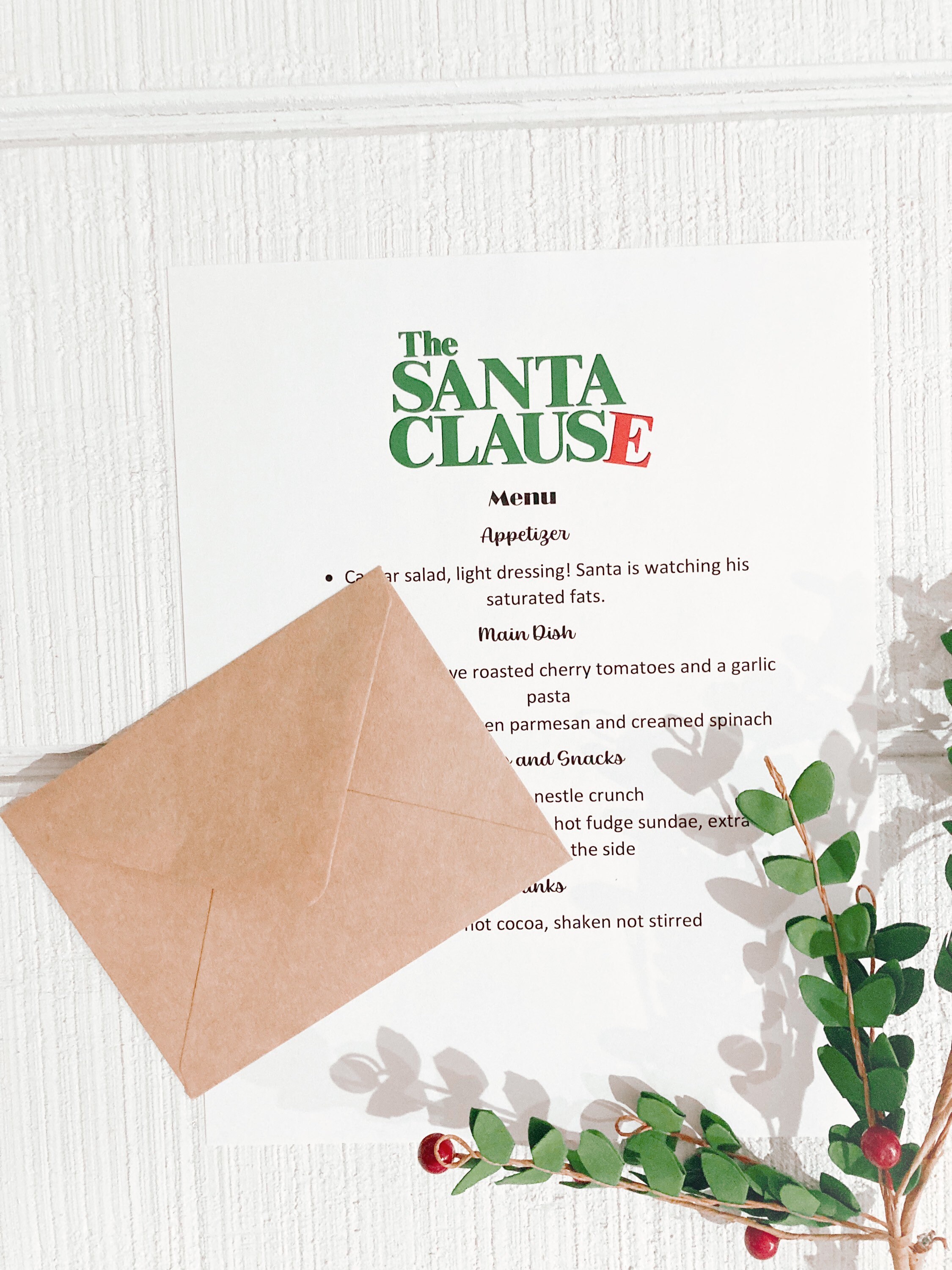 Christmas Movie Dinner Menus