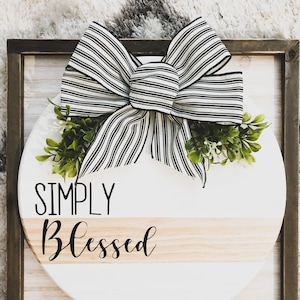 Simply Blessed Door Decor
