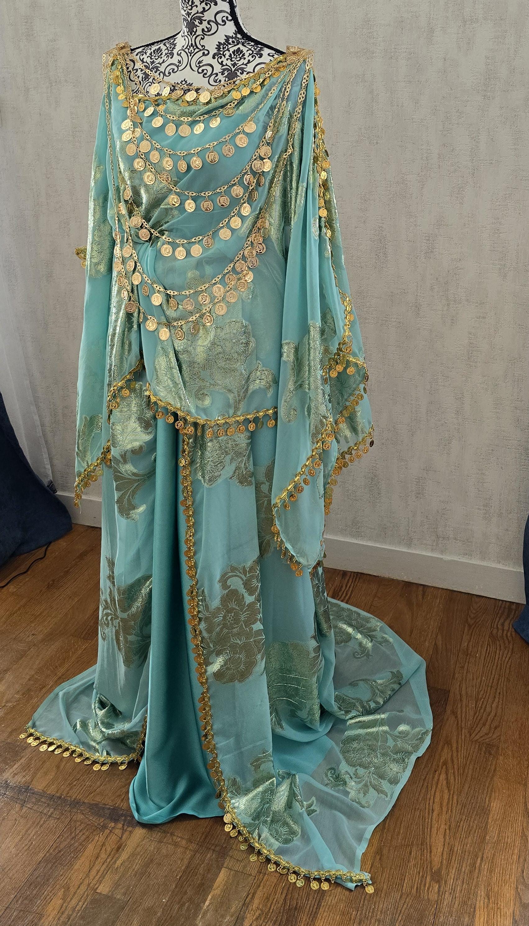 vestido de novia tradicional chaoui chaouia chaoui argelino melhfa bereber mehlfa de diferentes colores melhfa vestido oriental Argelia