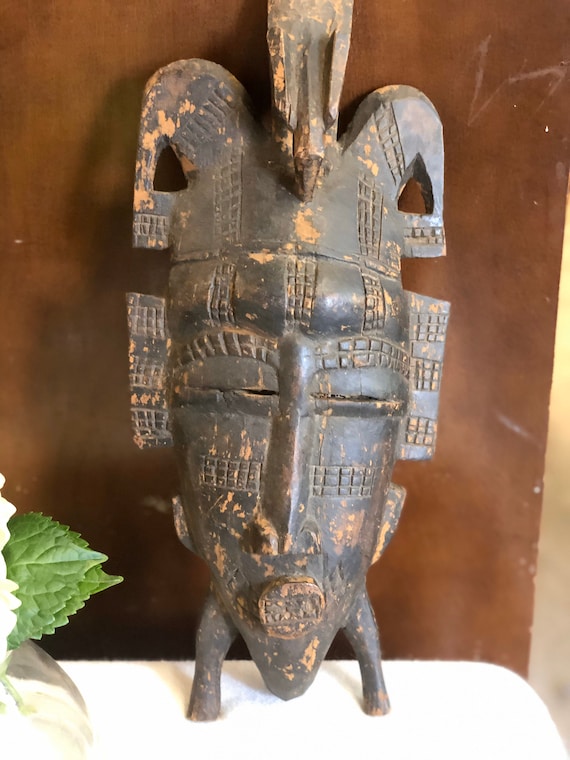 Vintage Hand Carved Balinese Theatrical Mask