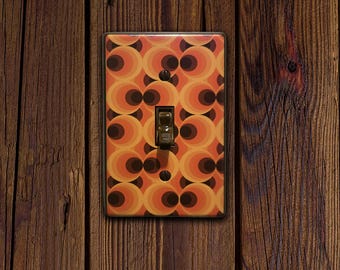 Retro 70's Light Switch Cover | Outlet Cover | Face Plate | Vintage Inspired Light Switch Cover