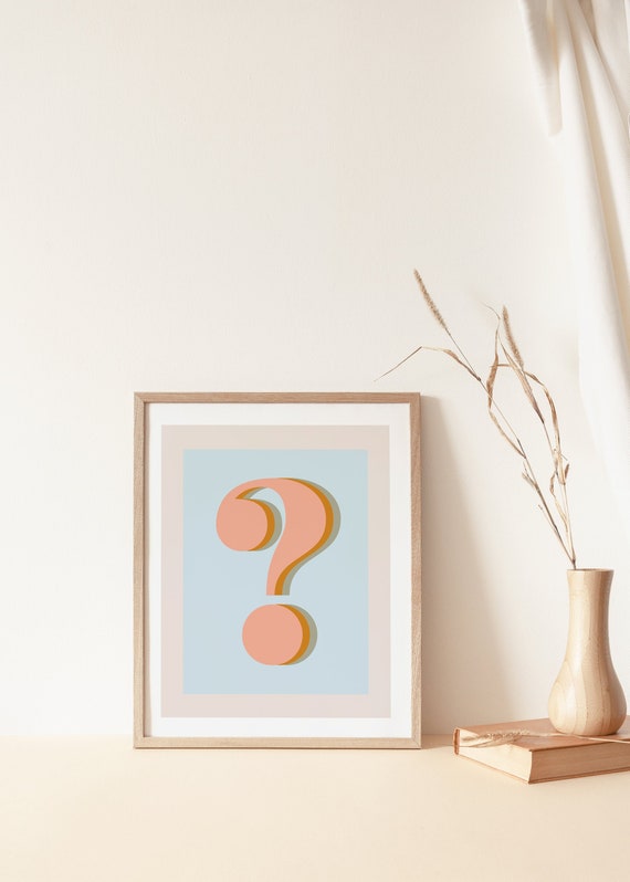 Speculate Mark Print,Printable Wall Artwork,Downloadable Artwork,Electronic Print,Geometric Artwork,Printable Artwork,Pastel Artwork,Rust and Blue graphic about Printable Question Mark named Speculate Mark Print,Printable Wall Artwork,Downloadable Artwork,Electronic Print,Geometric Artwork,Printable Artwork,Pastel Artwork,Rust and Blue